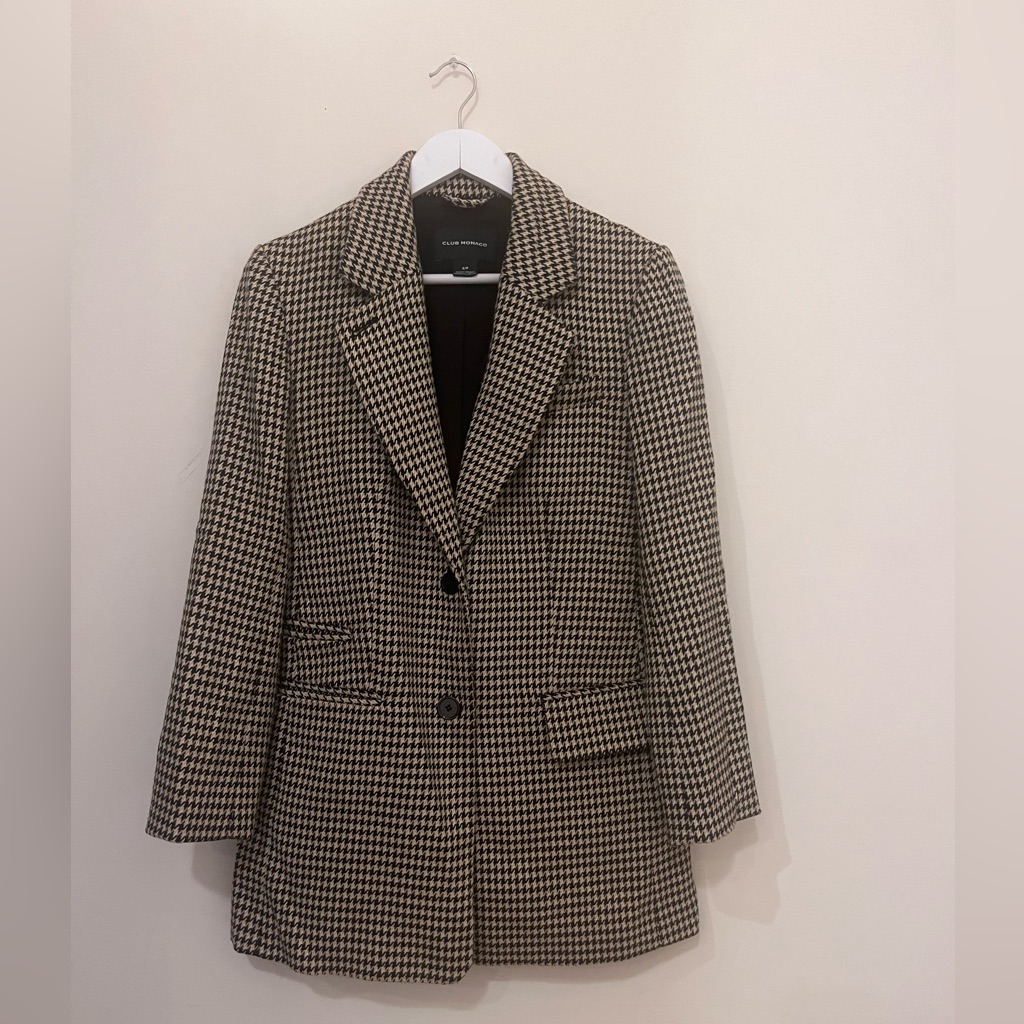 Club Monaco Houndstooth Jacket - S